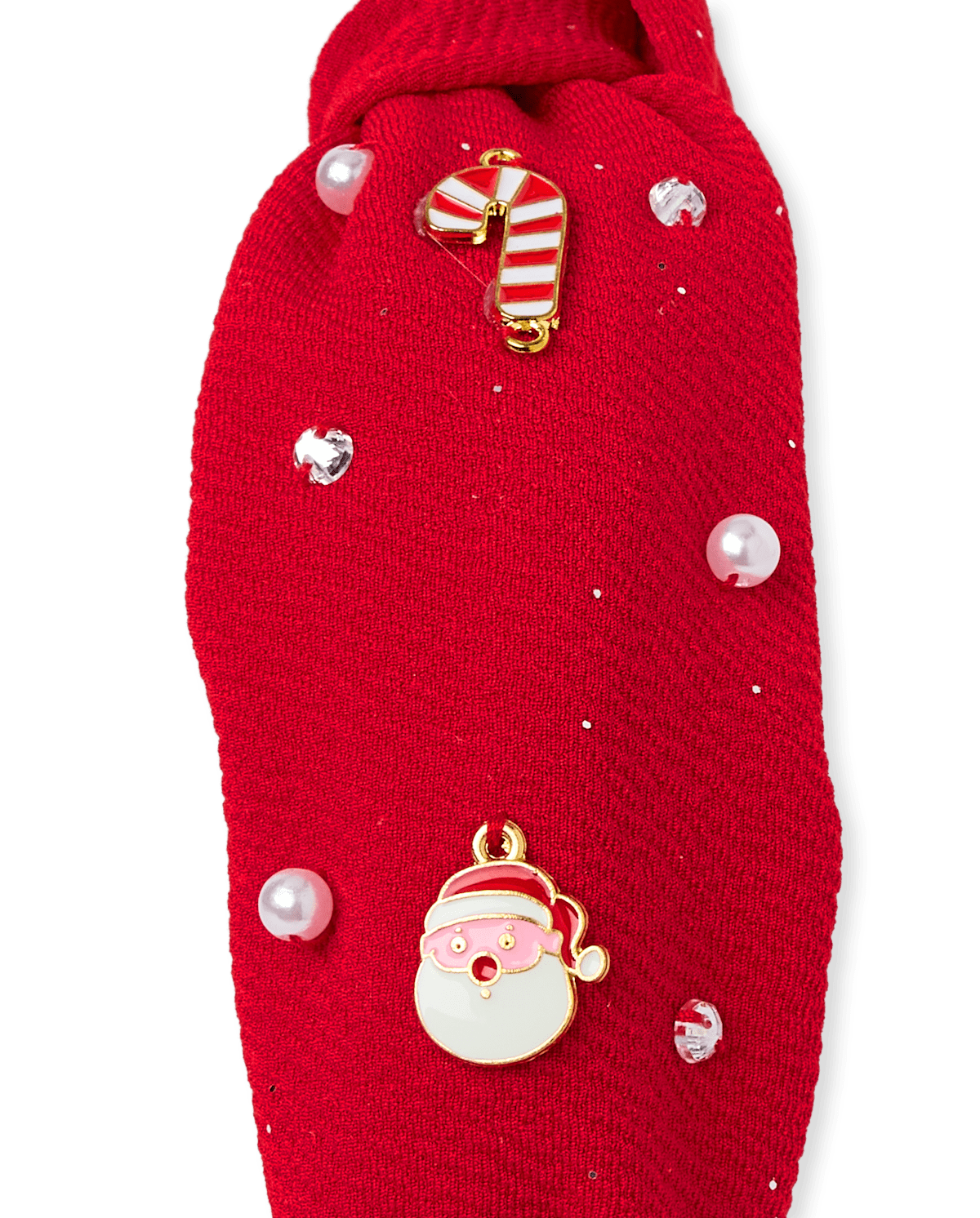 Аксессуары для волос The Children's Place Embellished Holiday Top Knot Headband для девочек, цвет: Красный — фото 1
