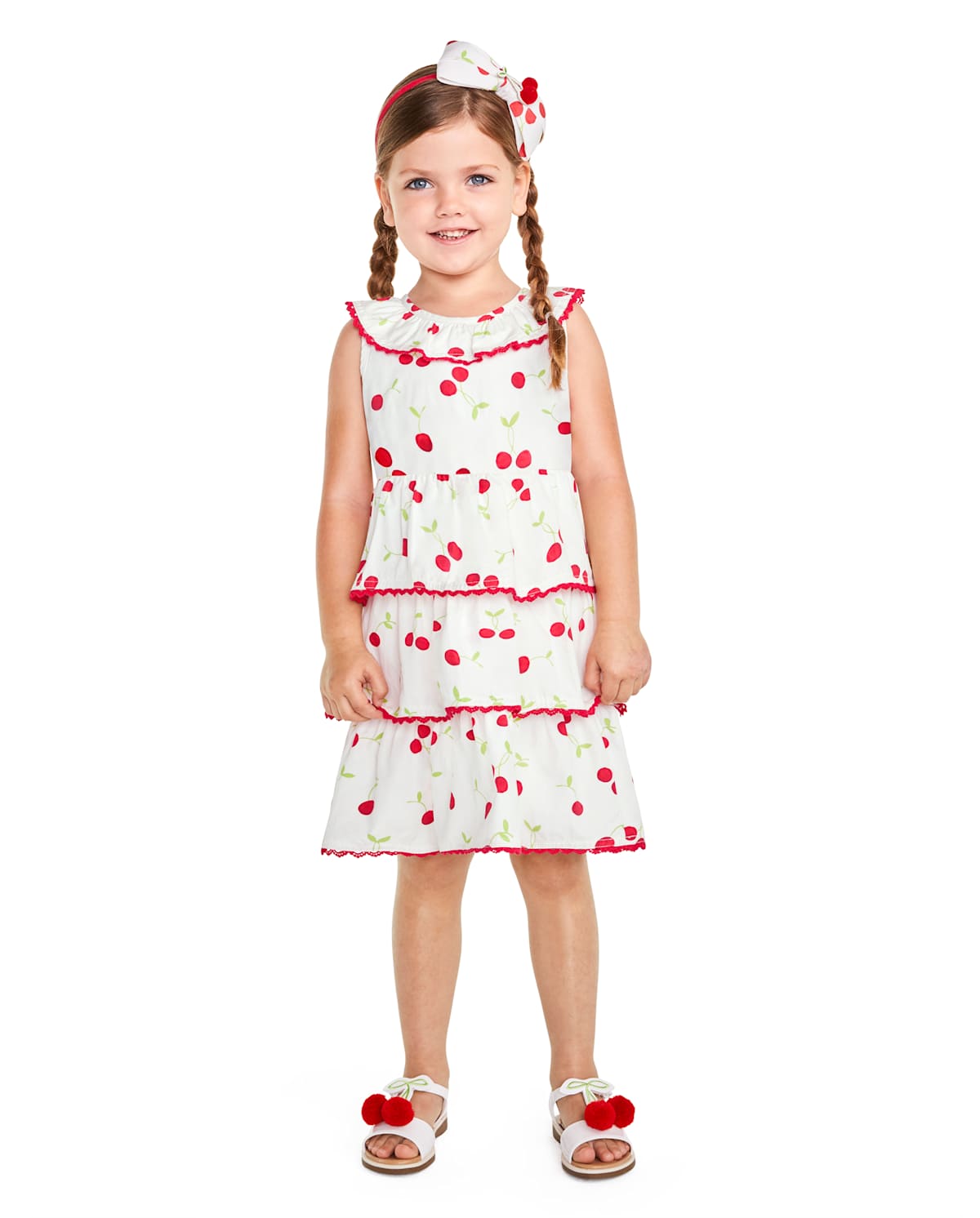 Детские платья Gymboree Girls Cherry Tiered Dress - Very Cherry