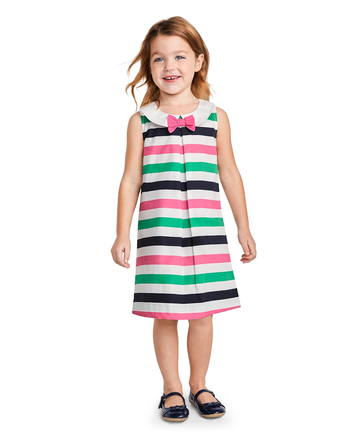 Детские платья Gymboree Girls Striped Shift Dress - Playful Poppies