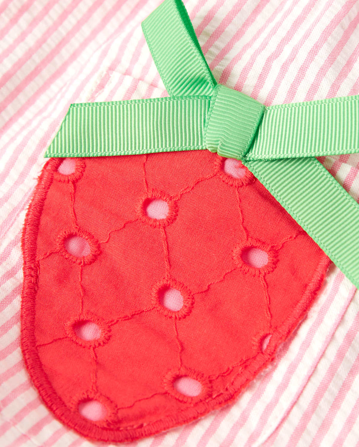 Gymboree Girls Applique Seersucker Halter Romper - Strawberry Patch