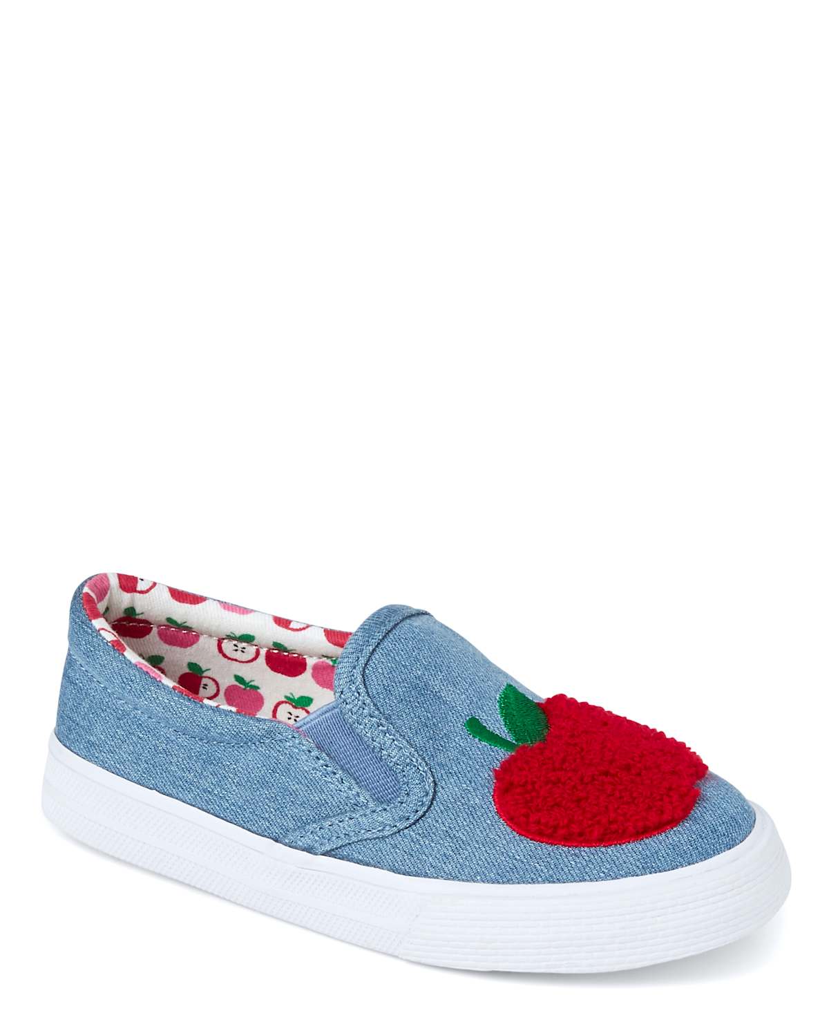 Детские кроссовки Gymboree Girls Embroidered Denim Slip On Sneakers - Candy Apple