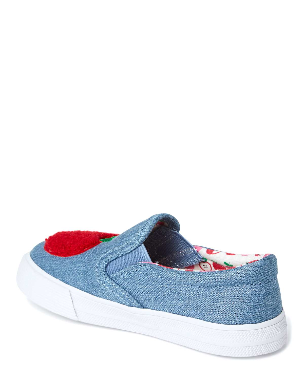 Детские кроссовки Gymboree Girls Embroidered Denim Slip On Sneakers - Candy Apple — фото 2