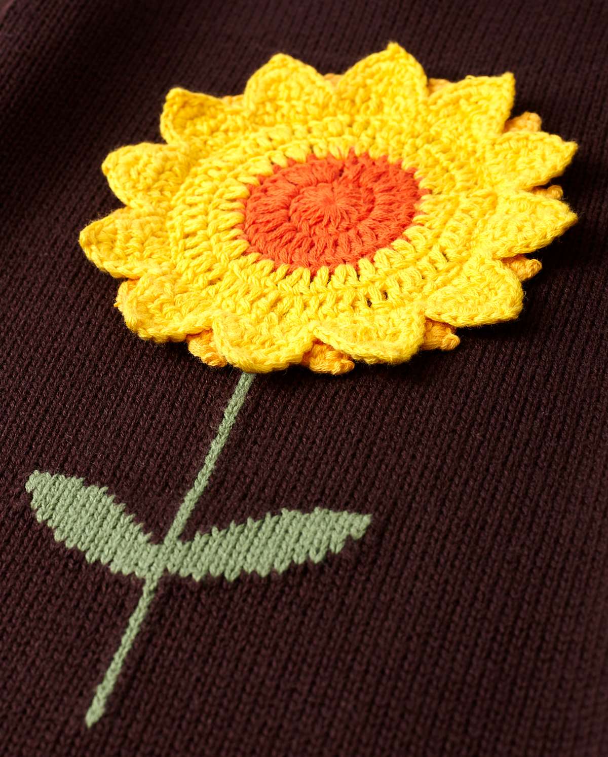 Детские платья Gymboree Girls Crochet Applique Sunflower Sweater Dress - Harvest — фото 2