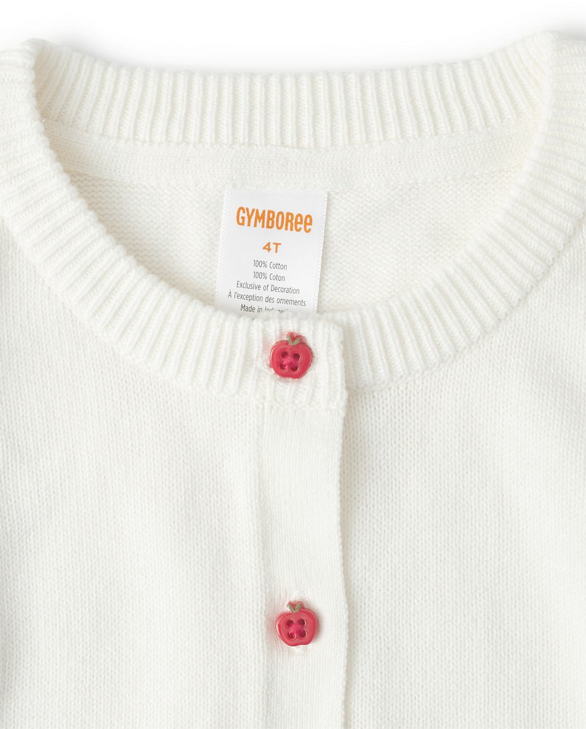 Детские кардиганы Gymboree Girls Applique Cardigan - Candy Apple — фото 2