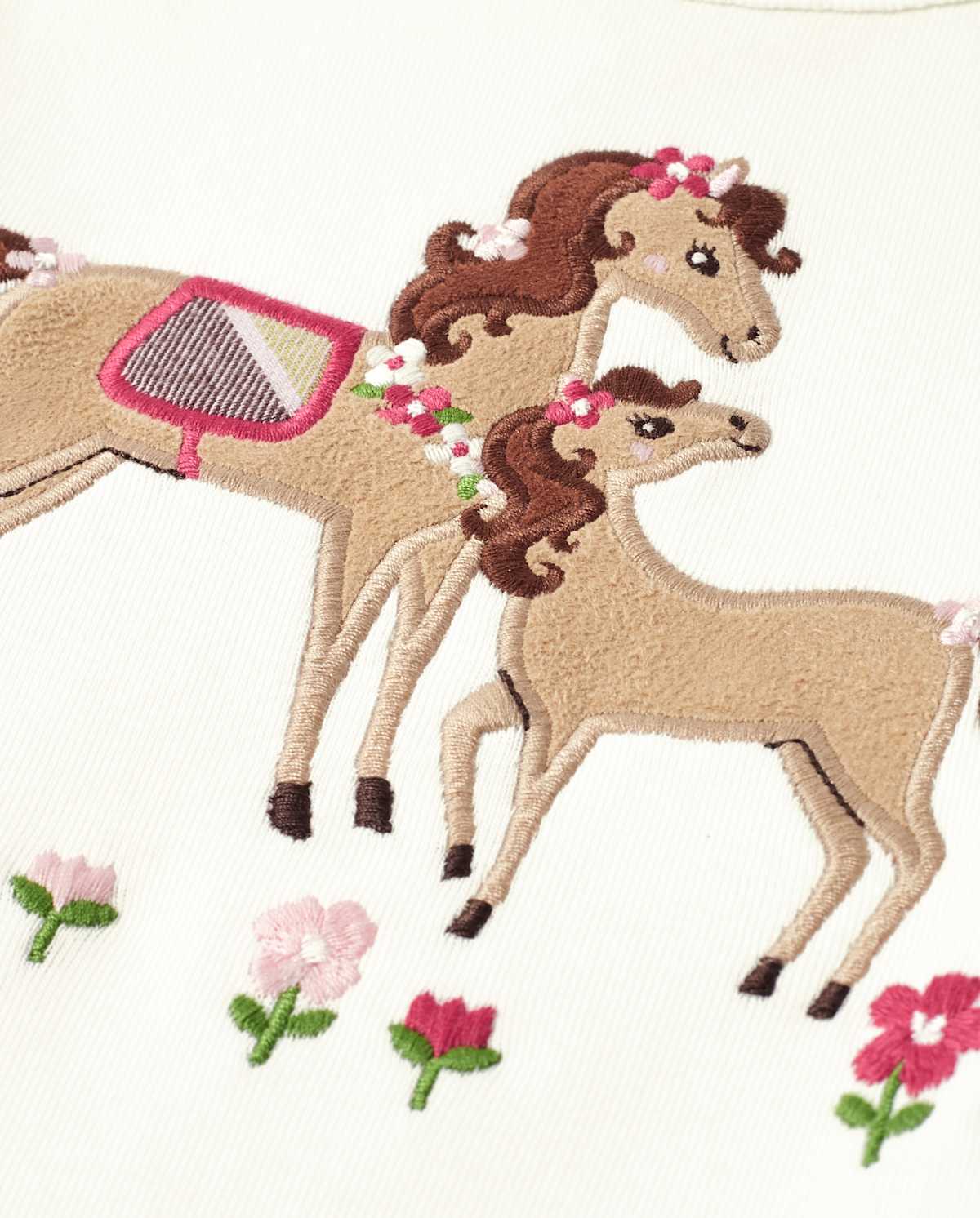 Gymboree Girls Textured Horse Top - Pony Club