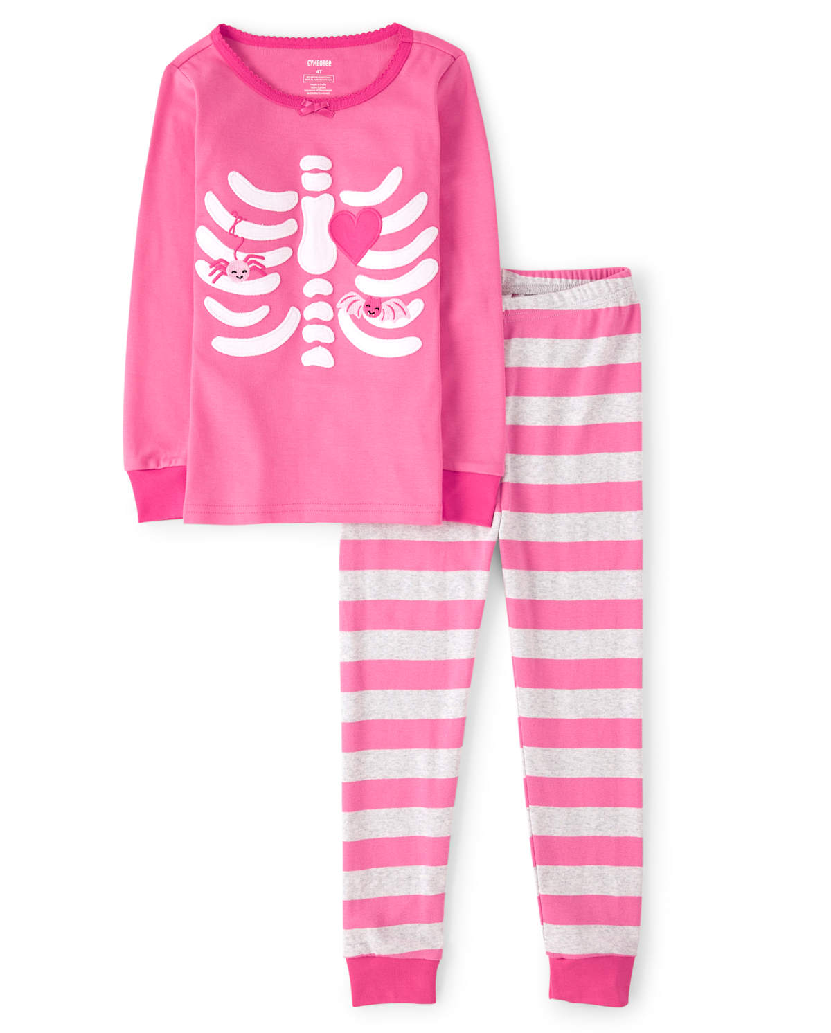 Gymboree Girls Matching Family Skeleton Cotton 2-Piece Pajamas