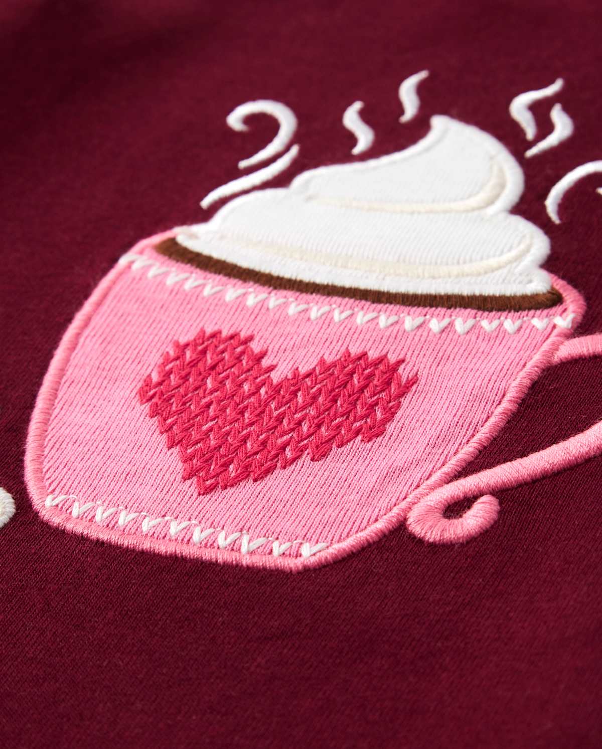 Gymboree Girls Embroidered Hot Chocolate Top- Winter Wonderland
