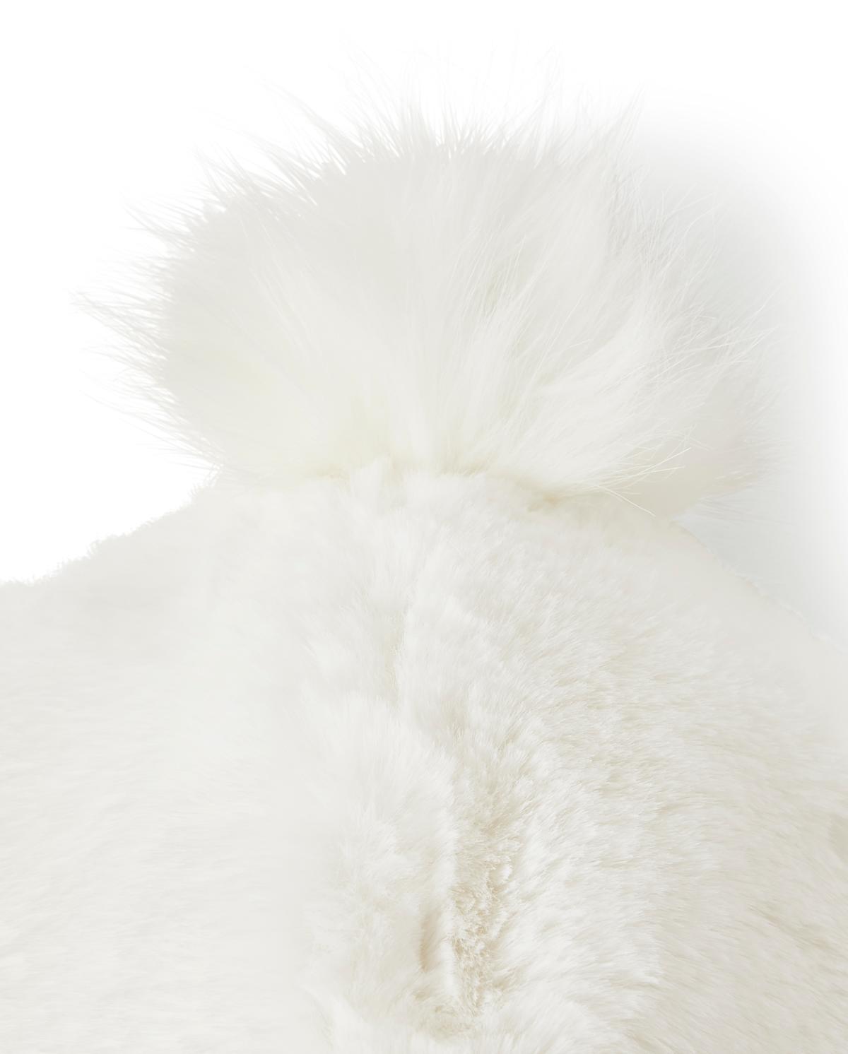 Детские головные уборы Gymboree Girls Faux Fur Pom Pom Hat - Snow Princess — фото 3