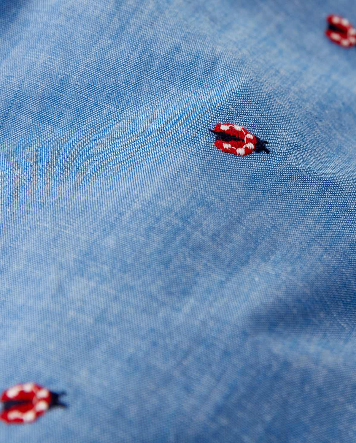 Детские платья Gymboree Girls Embroidered Chambray Dress - Little Ladybug
