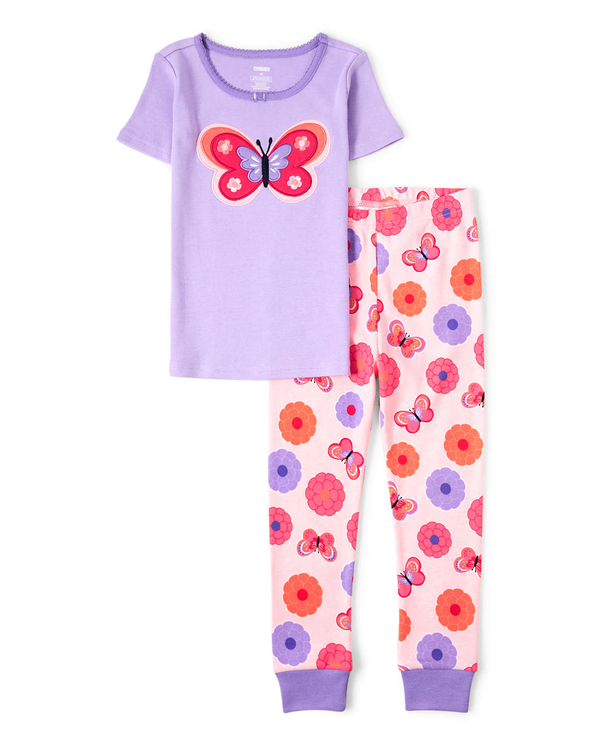 Детские пижамы Gymboree Girls Butterfly Cotton 2-Piece Pajamas - Gymmies