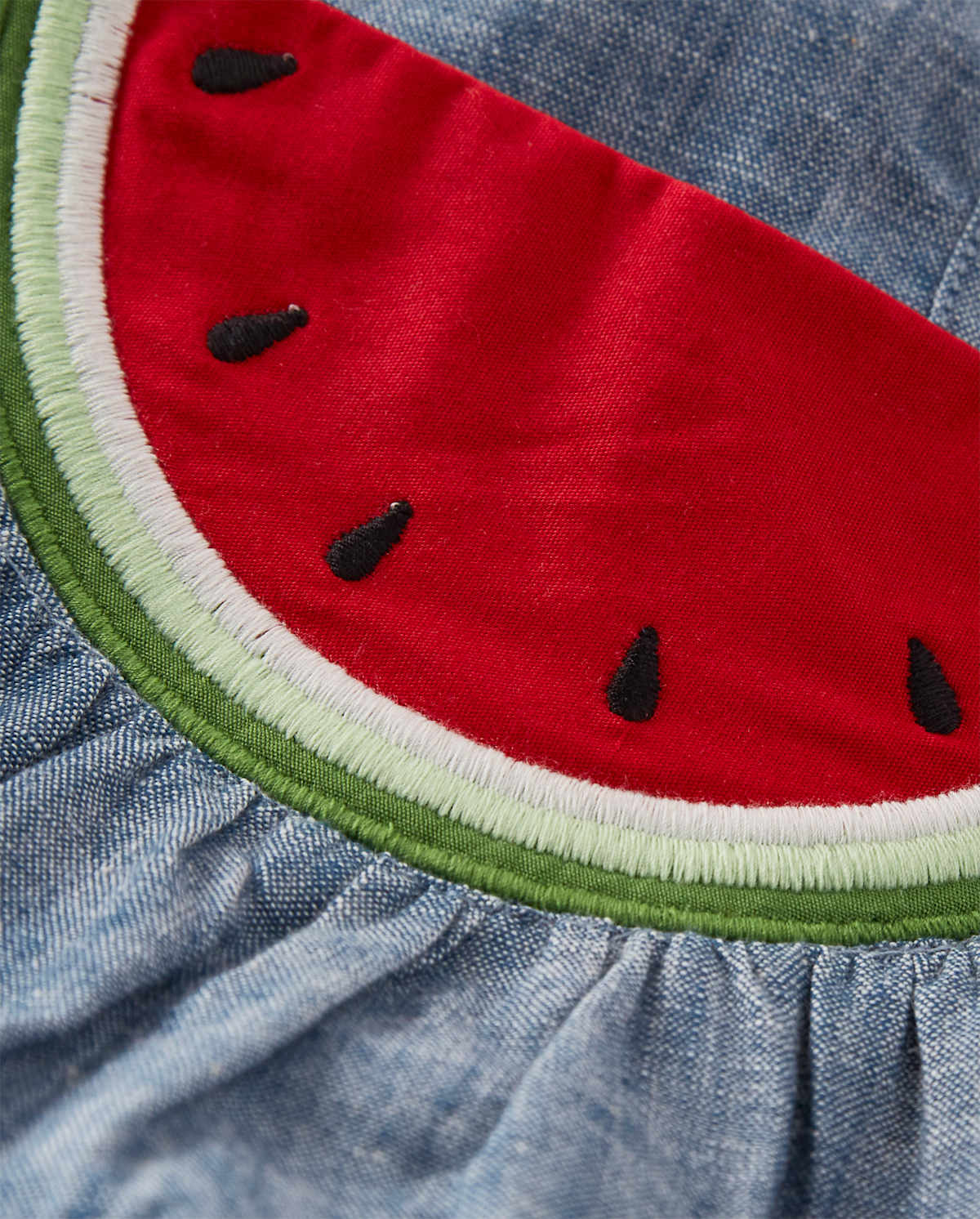 Gymboree Girls Watermelon Chambray Top - Sweet Watermelon