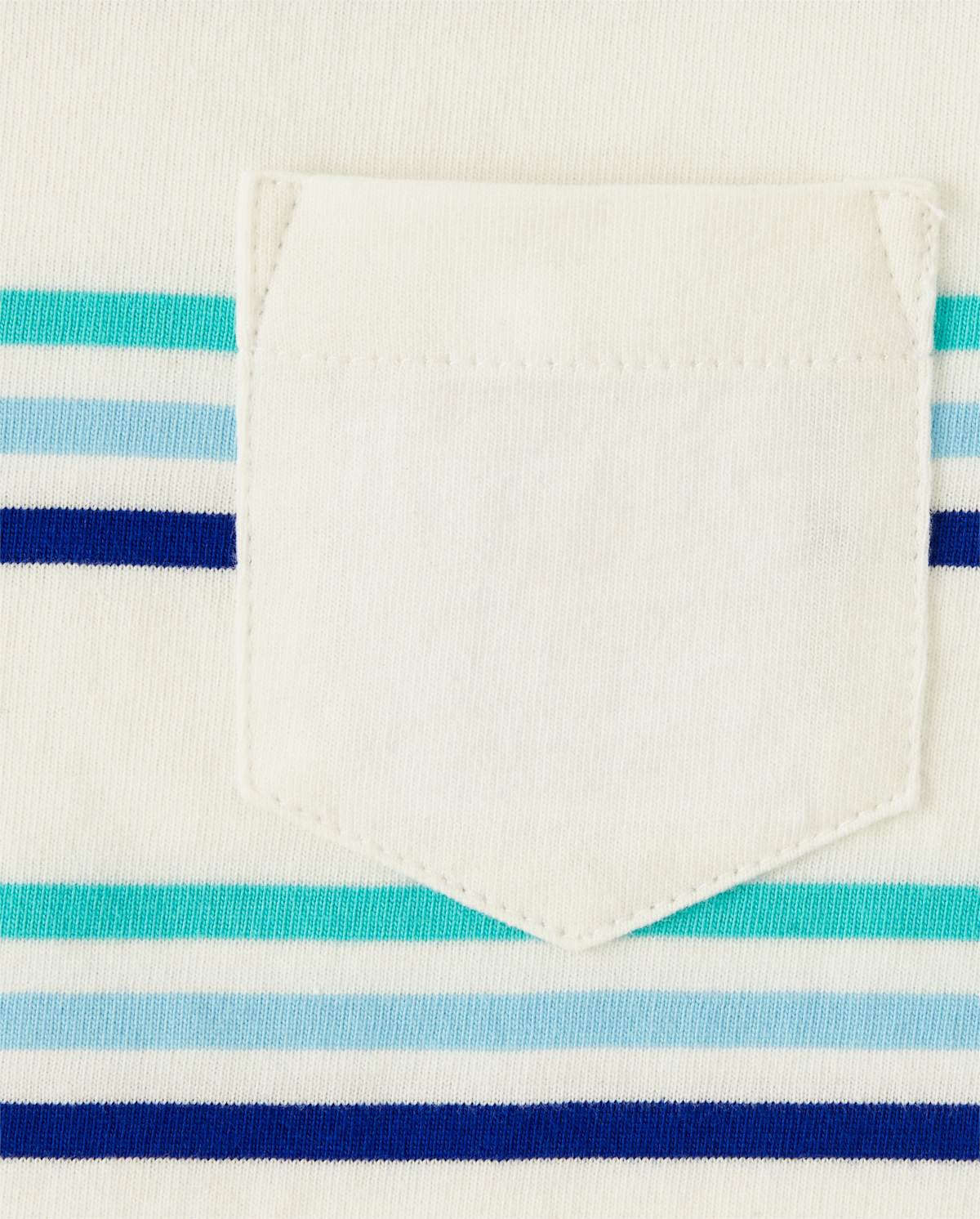 Детские топы Gymboree Boys Striped Pocket Top And Shorts Set - Island Getaway — фото 2