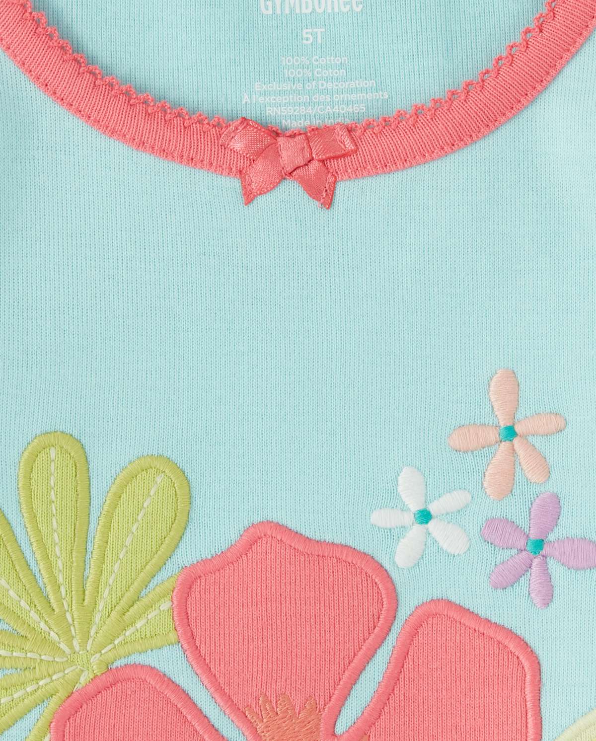 Детские пижамы Gymboree Girls Tropical Floral Cotton 2-Piece Pajamas - Gymmies — фото 3