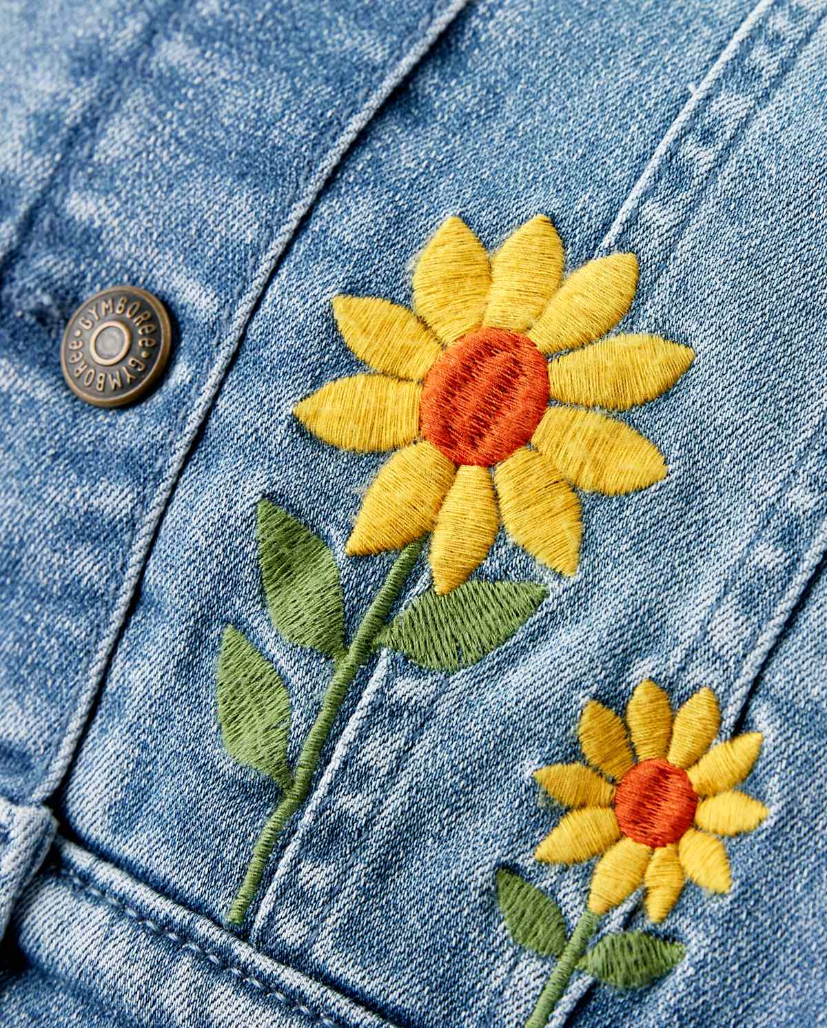 Детские куртки Gymboree Girls Embroidered Sunflower Denim Jacket - Harvest
