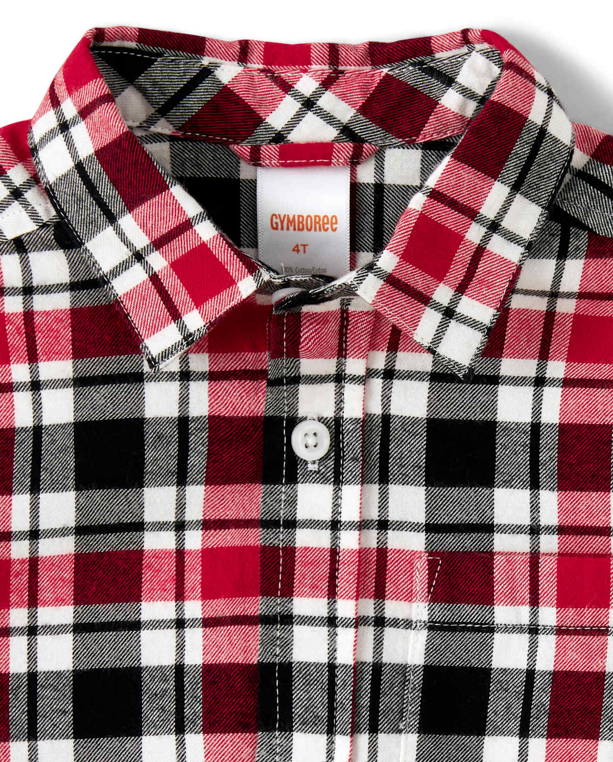 Детские рубашки Gymboree Boys Plaid Button Up Shirt - Fire Chief