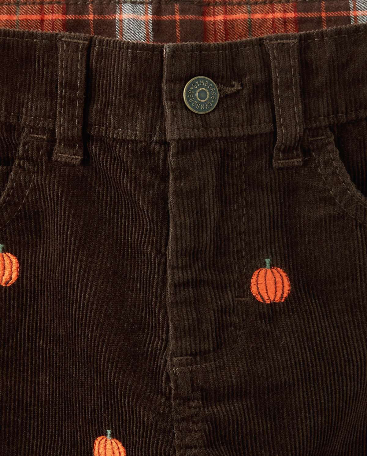 Детские вельветовые брюки Gymboree Lil Pumpkin с вышивкой — фото 2
