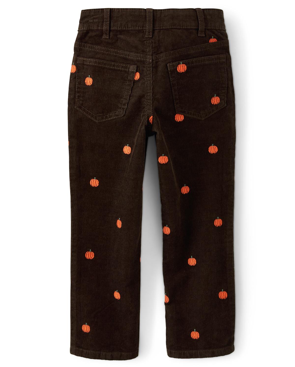Детские вельветовые брюки Gymboree Lil Pumpkin с вышивкой — фото 3
