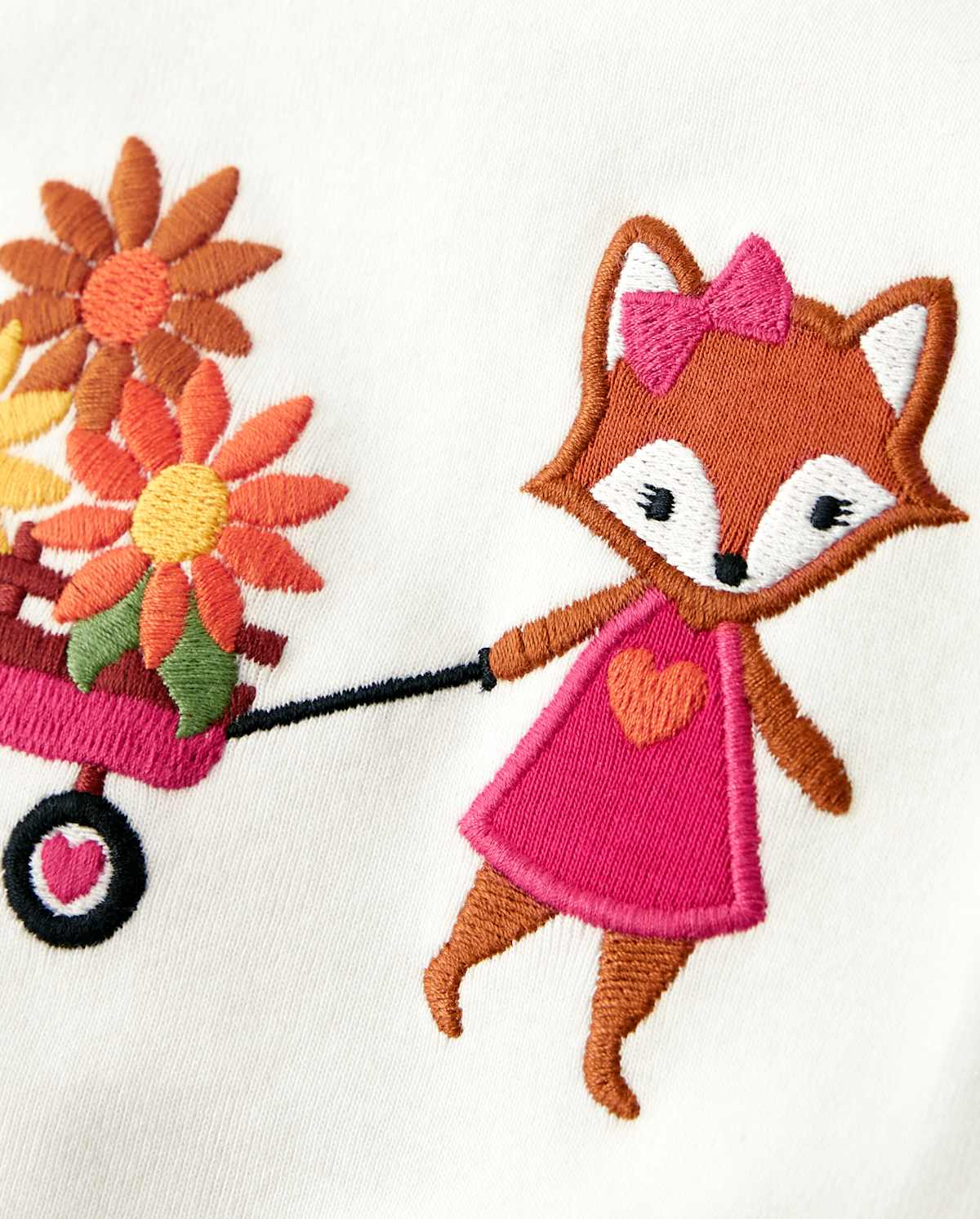 Детские топы Gymboree Girls Embroidered Fox Top - Harvest