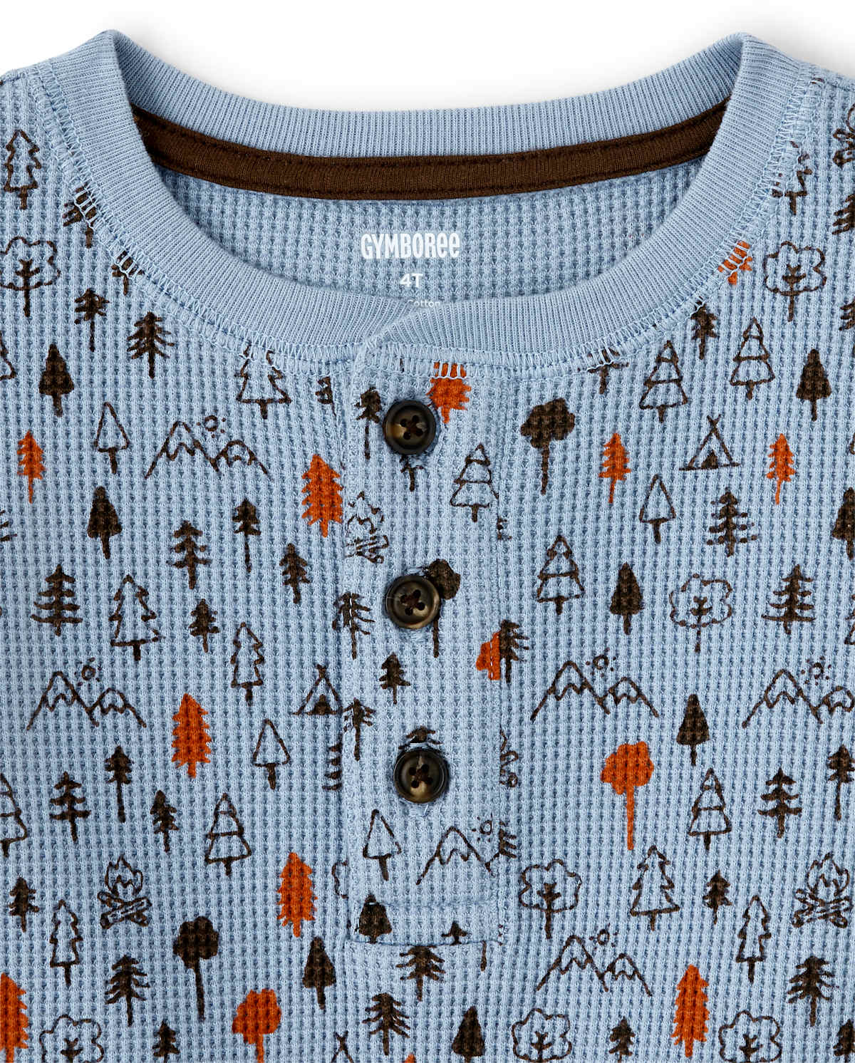 Детские топы Gymboree Boys Forest Henley Top - Critter Campout