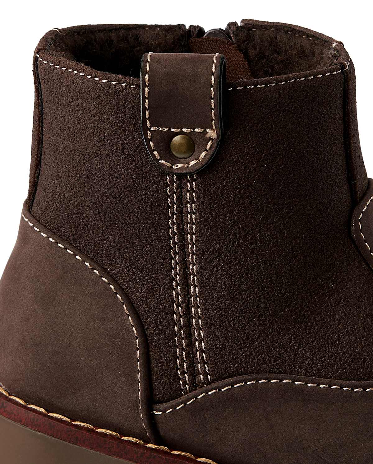 Детские ботинки Gymboree Boys Faux Leather And Suede Boots - Western Skies — фото 4