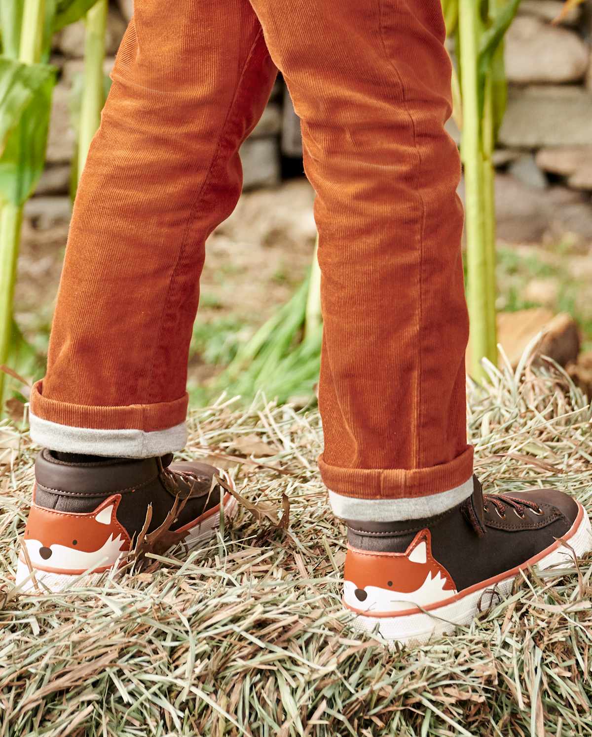 Детские кроссовки Gymboree Boys Fox Hi Top Sneakers - Harvest