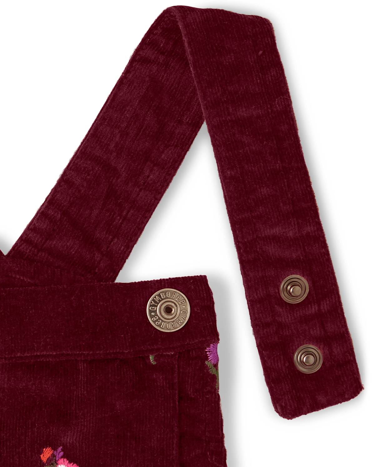 Gymboree Girls Embroidered Floral Corduroy Overalls - Tree House — фото 3