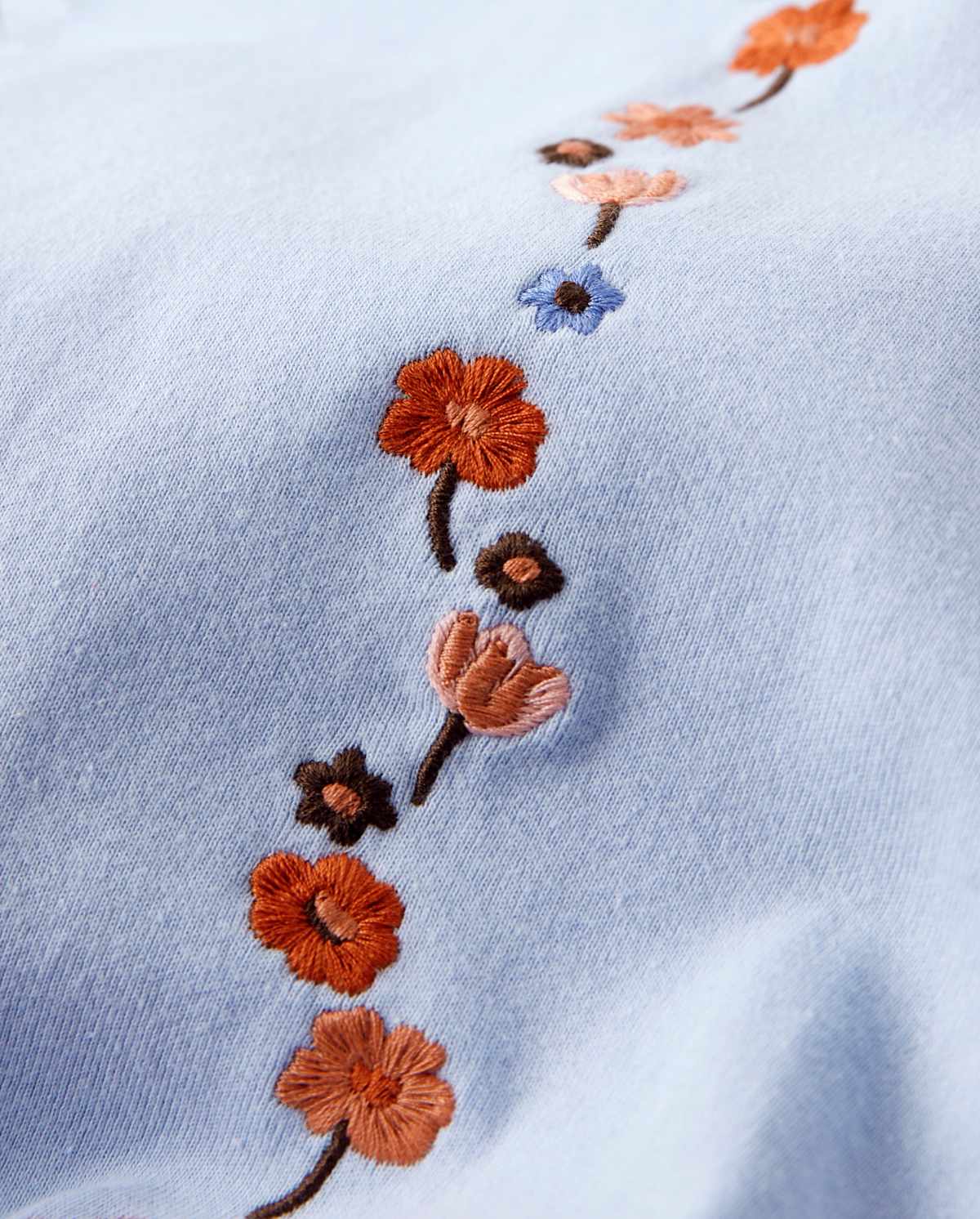 Детские топы Gymboree Girls Embroidered Floral Top - Western Skies