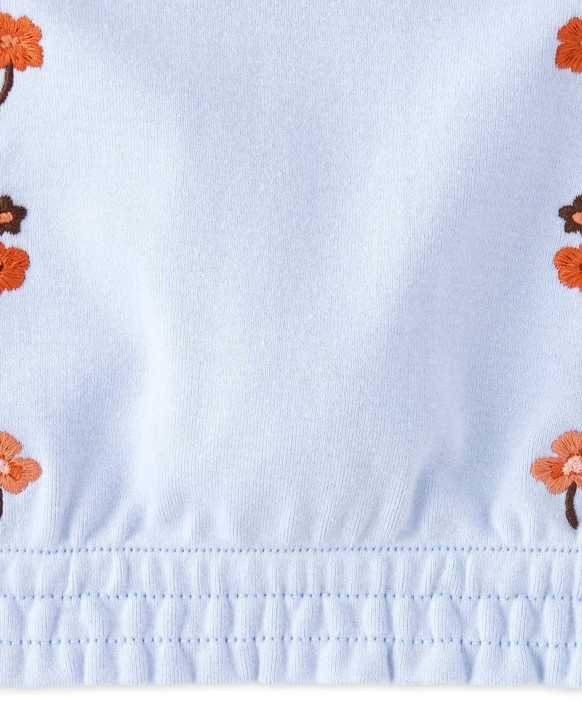 Детские топы Gymboree Girls Embroidered Floral Top - Western Skies — фото 3