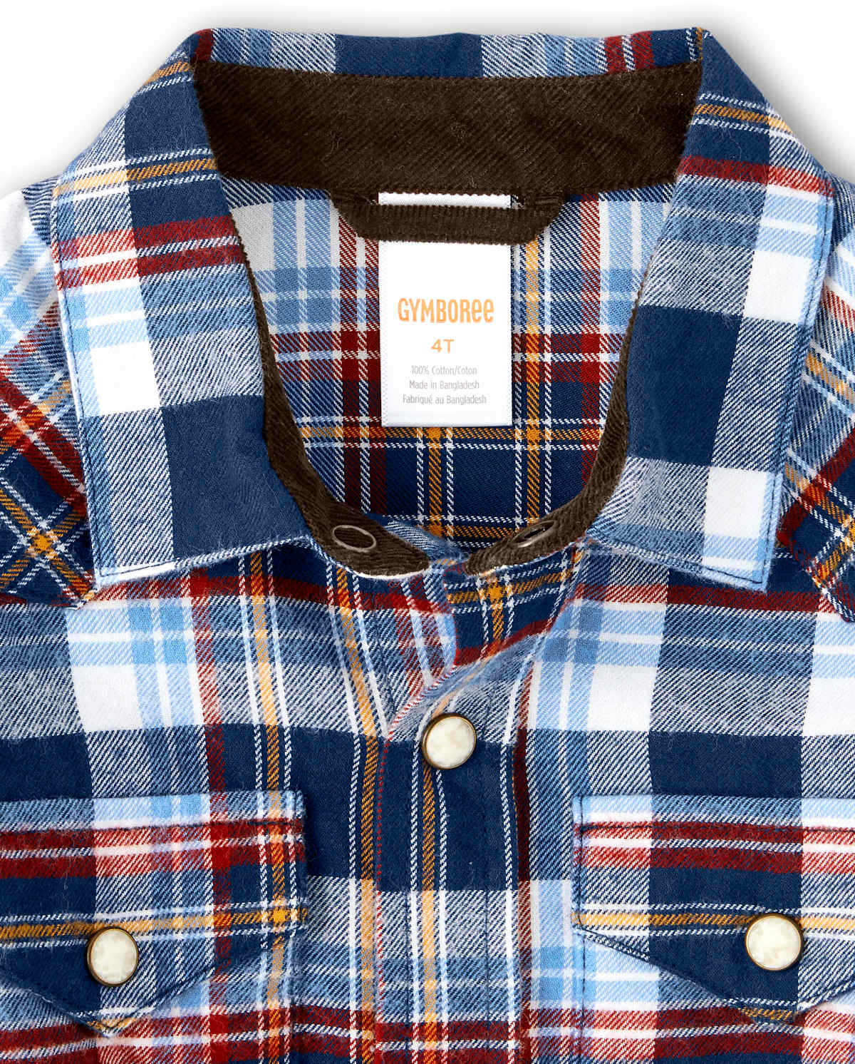 Детские рубашки Gymboree Boys Plaid Button Up Shirt - Western Skies