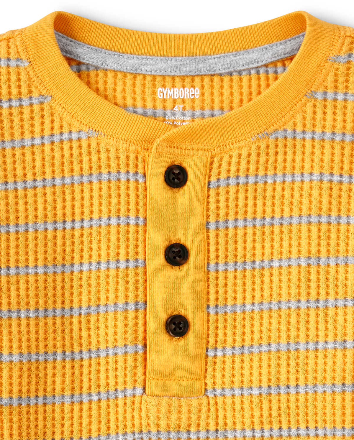 Детские топы Gymboree Boys Striped Henley Top - Harvest
