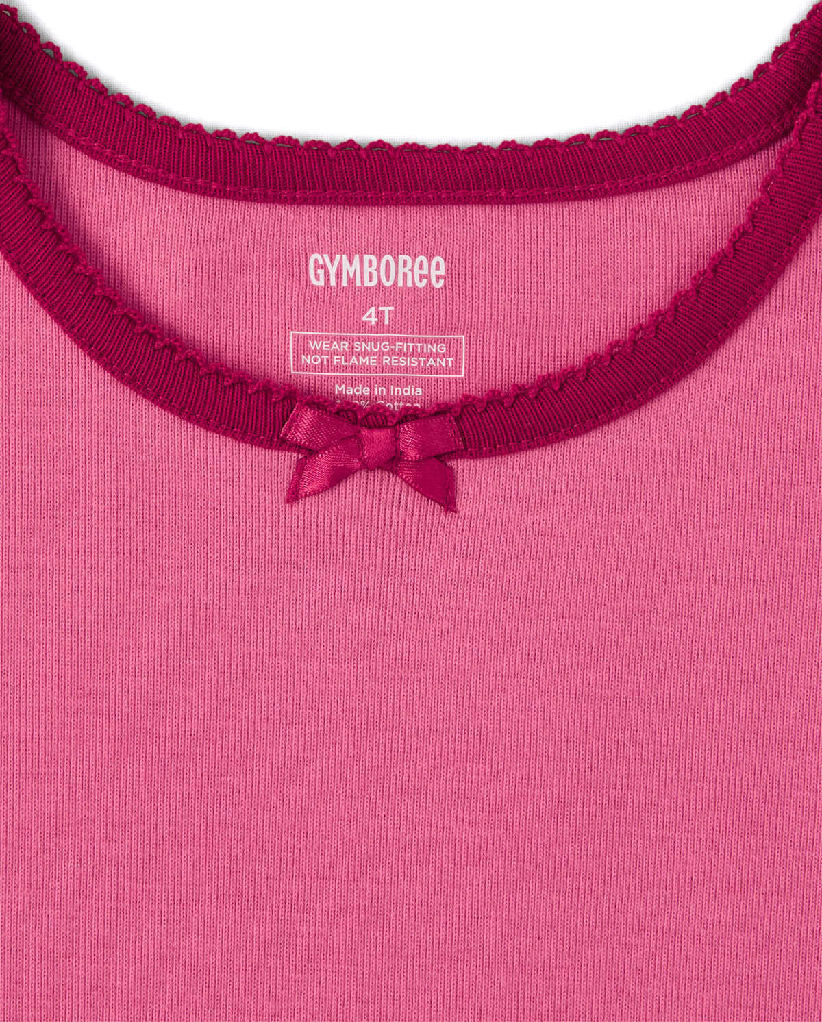Gymboree Girls Plaid Deer Cotton 2-Piece Pajamas - Gymmies — фото 3