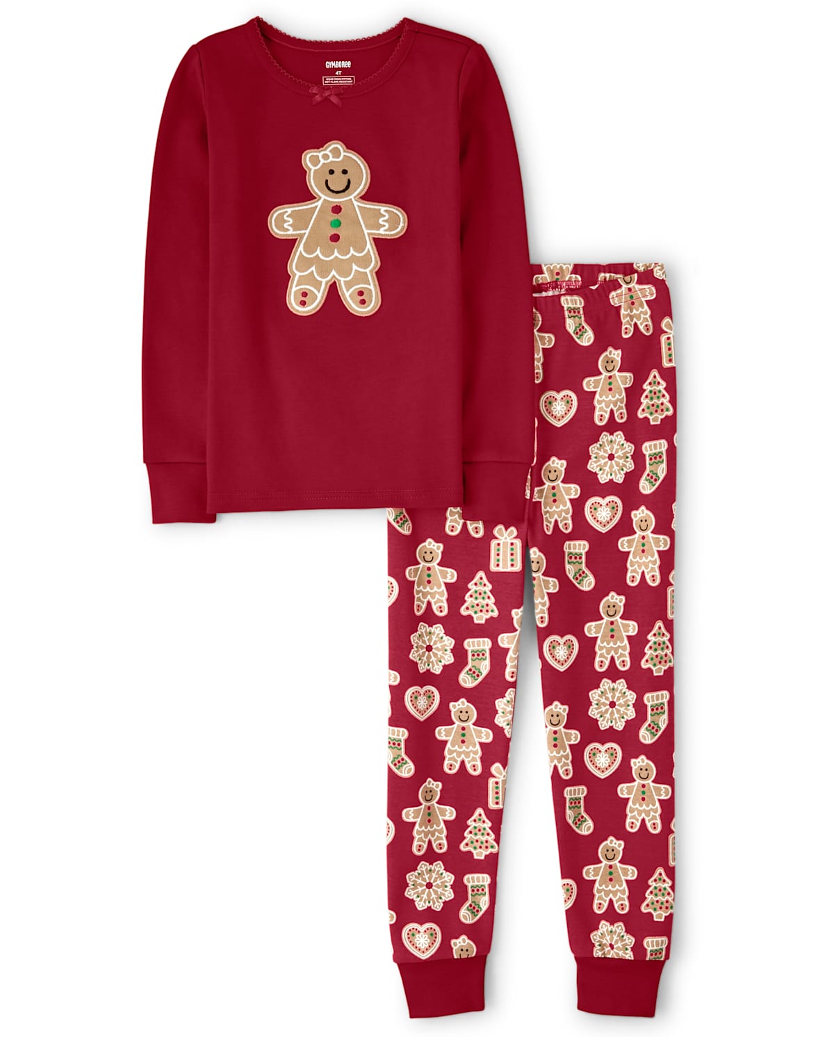 Детские пижамы Gymboree Girls Gingerbread Cotton 2-Piece Pajamas - Gymmies