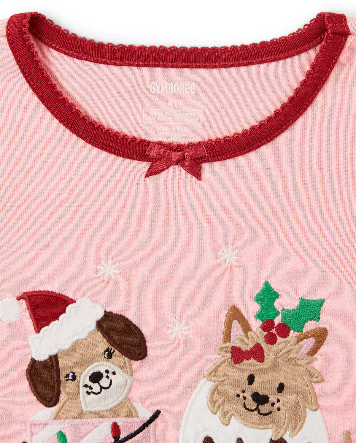 Детские пижамы Gymboree Girls Christmas Puppy Cotton 2-Piece Pajamas - Gymmies — фото 3