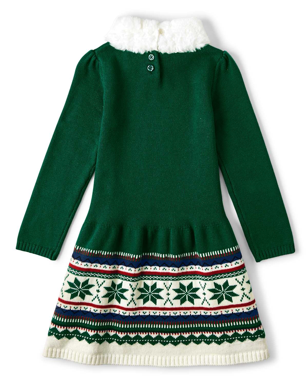 Детские платья Gymboree Girls Fairisle Sweater Dress - Family Celebrations Green — фото 2