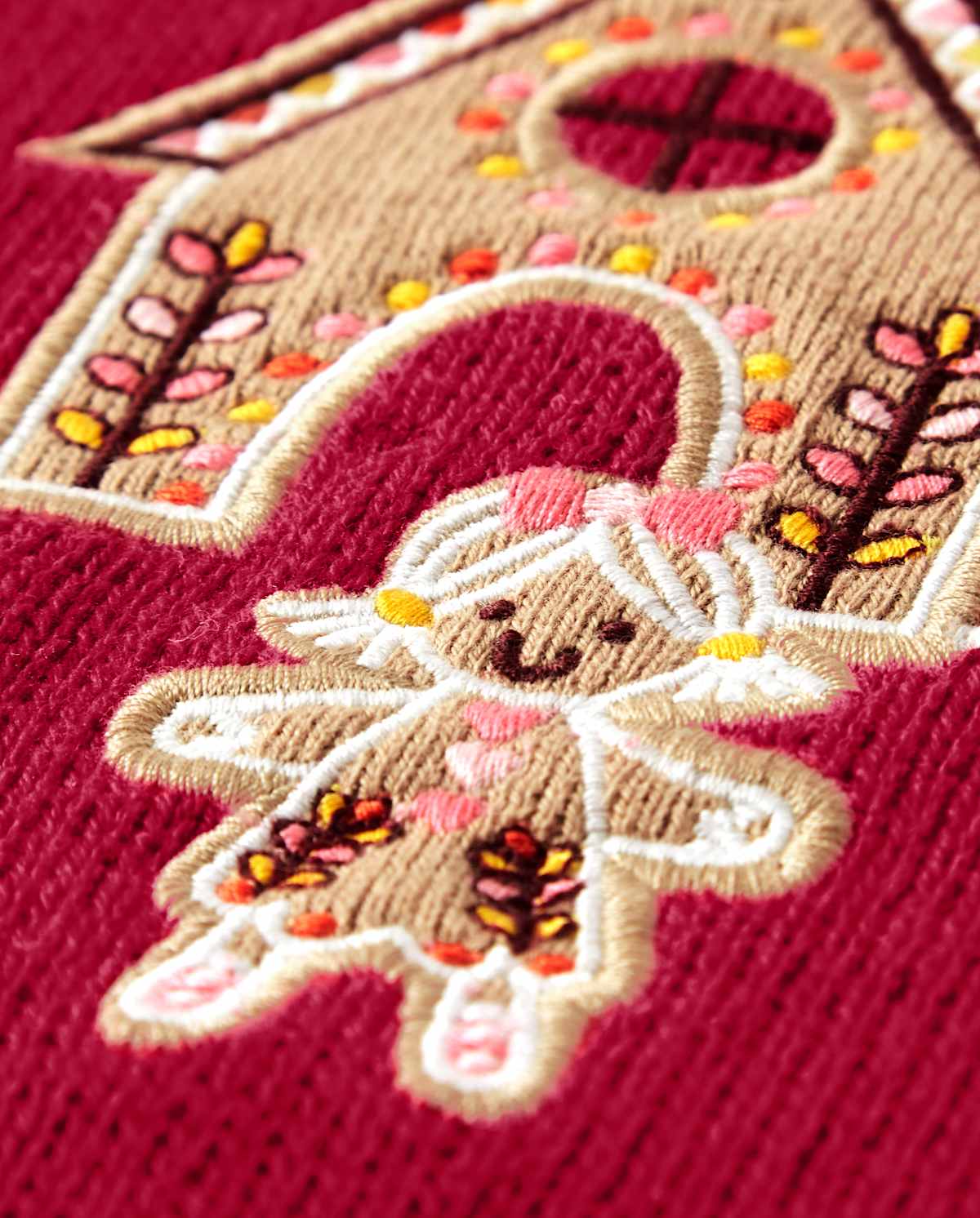 Детские свитеры Gymboree Girls Embroidered Gingerbread Peplum Sweater - Ho Ho Ho