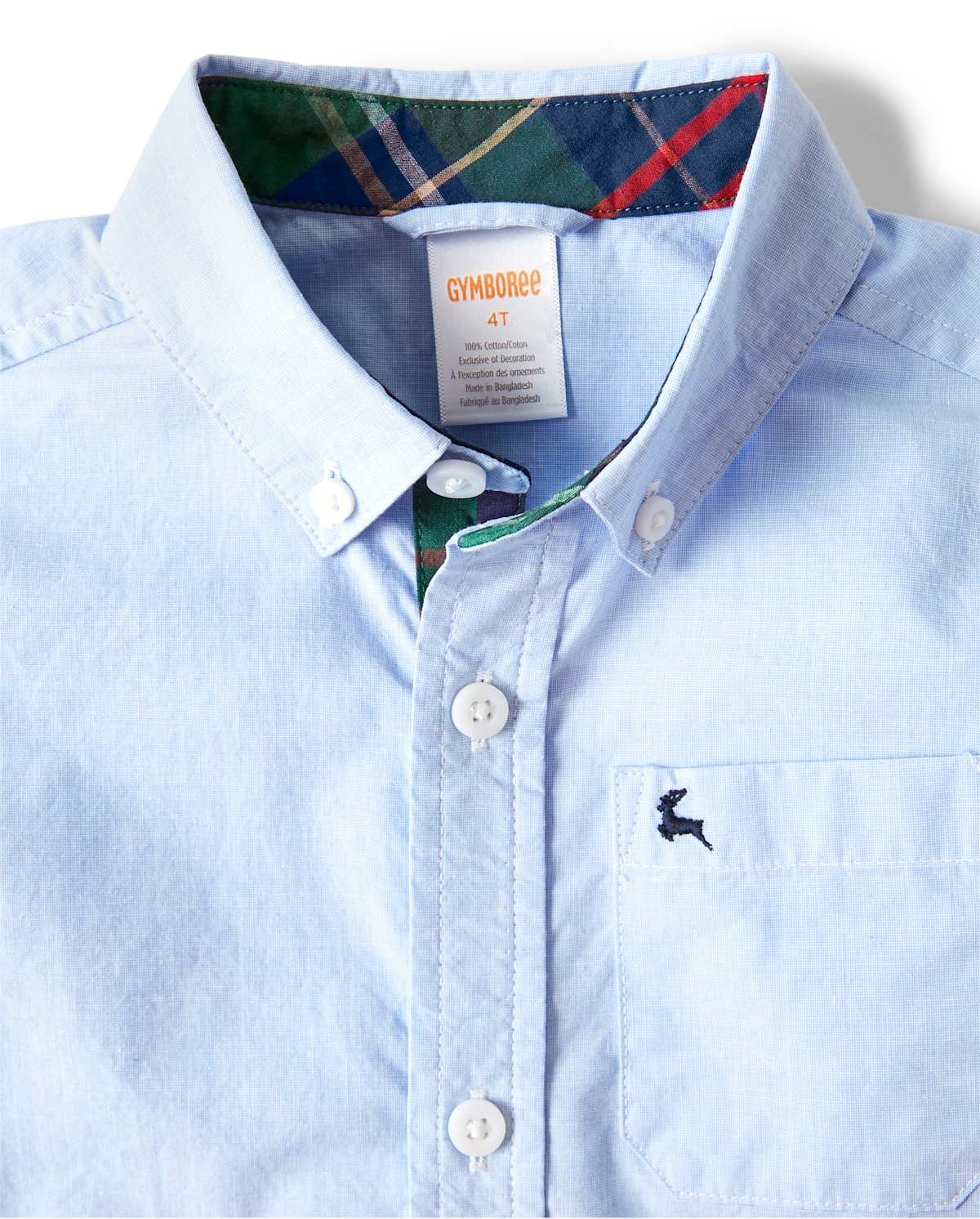 Детские рубашки Gymboree Boys Button Up Shirt - Family Celebrations Green