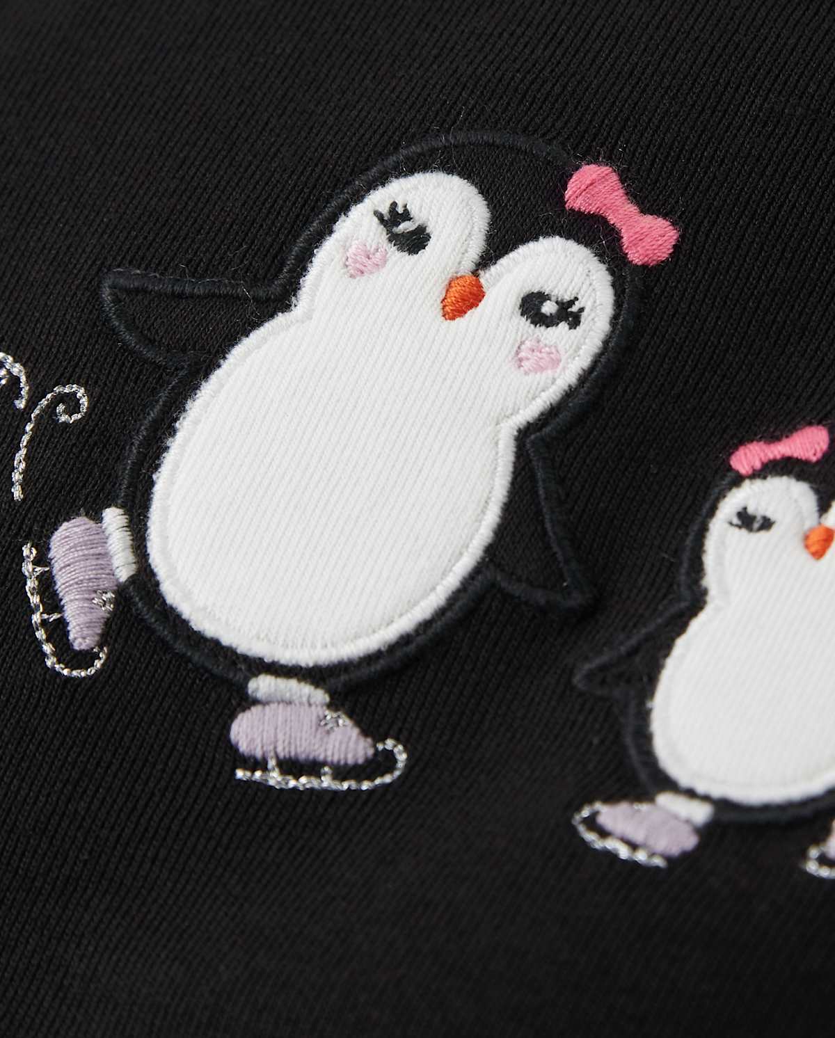 Детские топы Gymboree Girls Embroidered Skating Penguin Top - Polar Party
