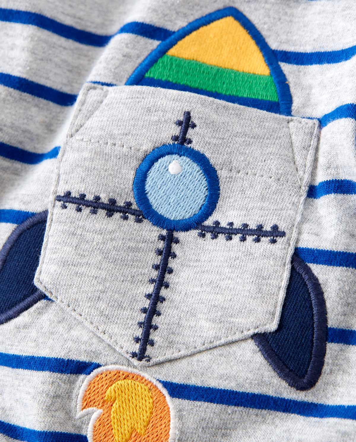 Детские топы Gymboree Boys Rocket Striped Pocket Top - Comet Club