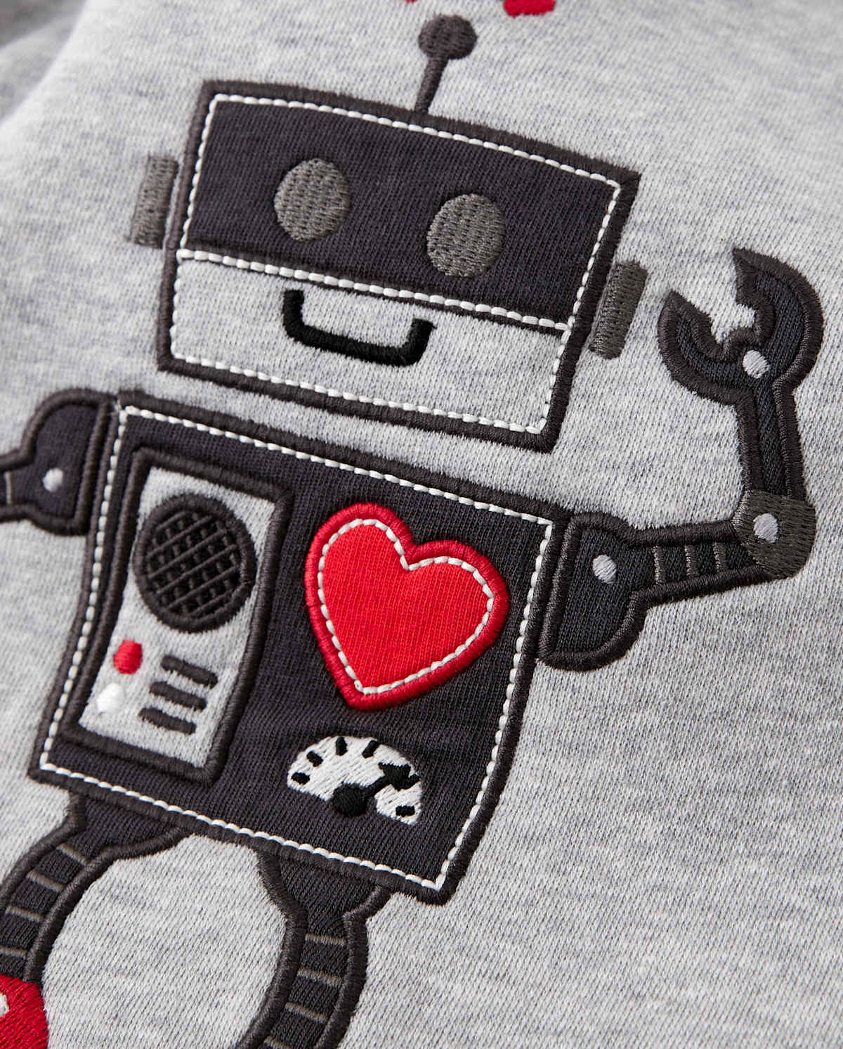 Детские худи Gymboree Boys Embroidered Robot Sweatshirt - Valentine Cutie