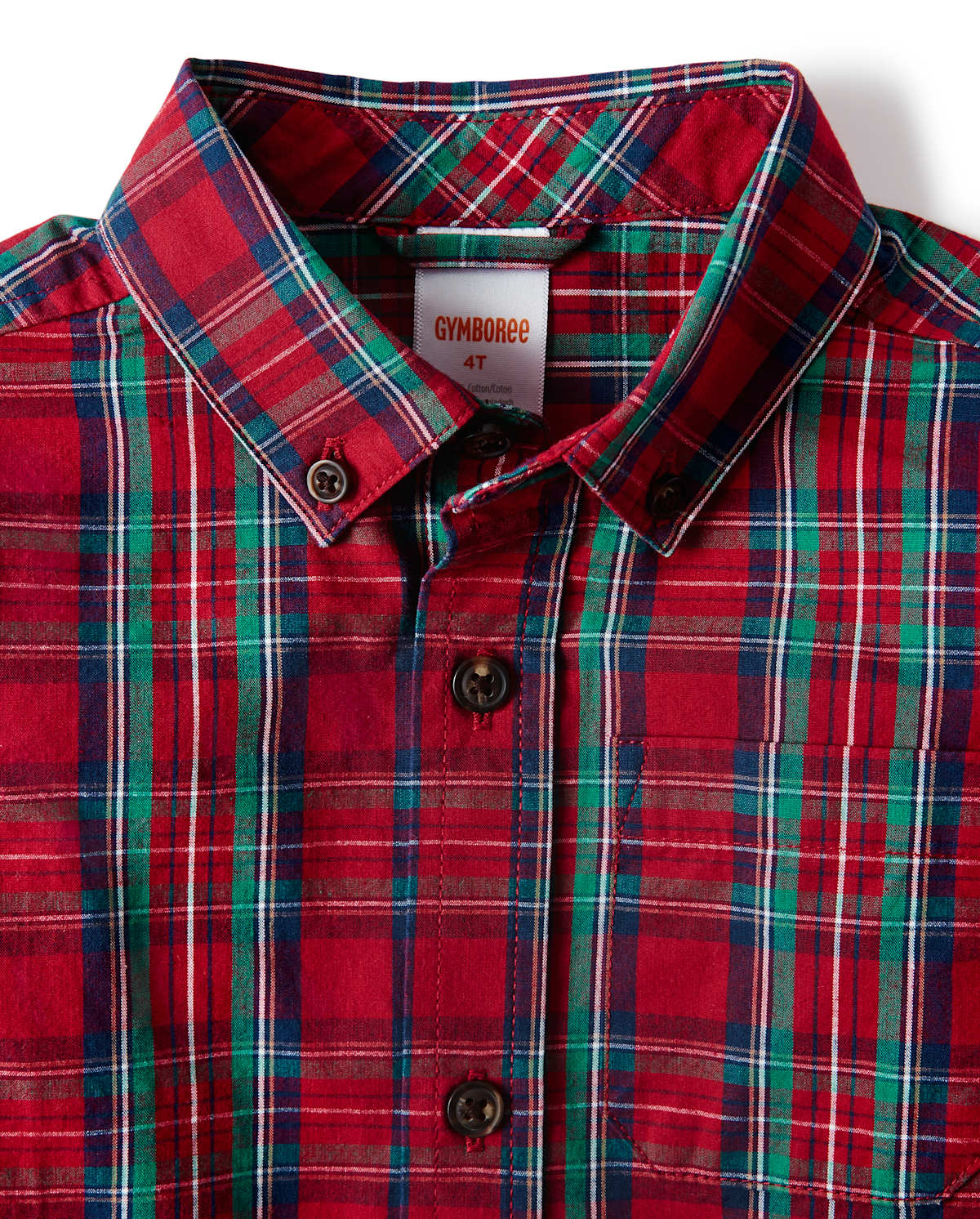 Детские рубашки Gymboree Boys Plaid Button Up Shirt - Family Celebrations Red