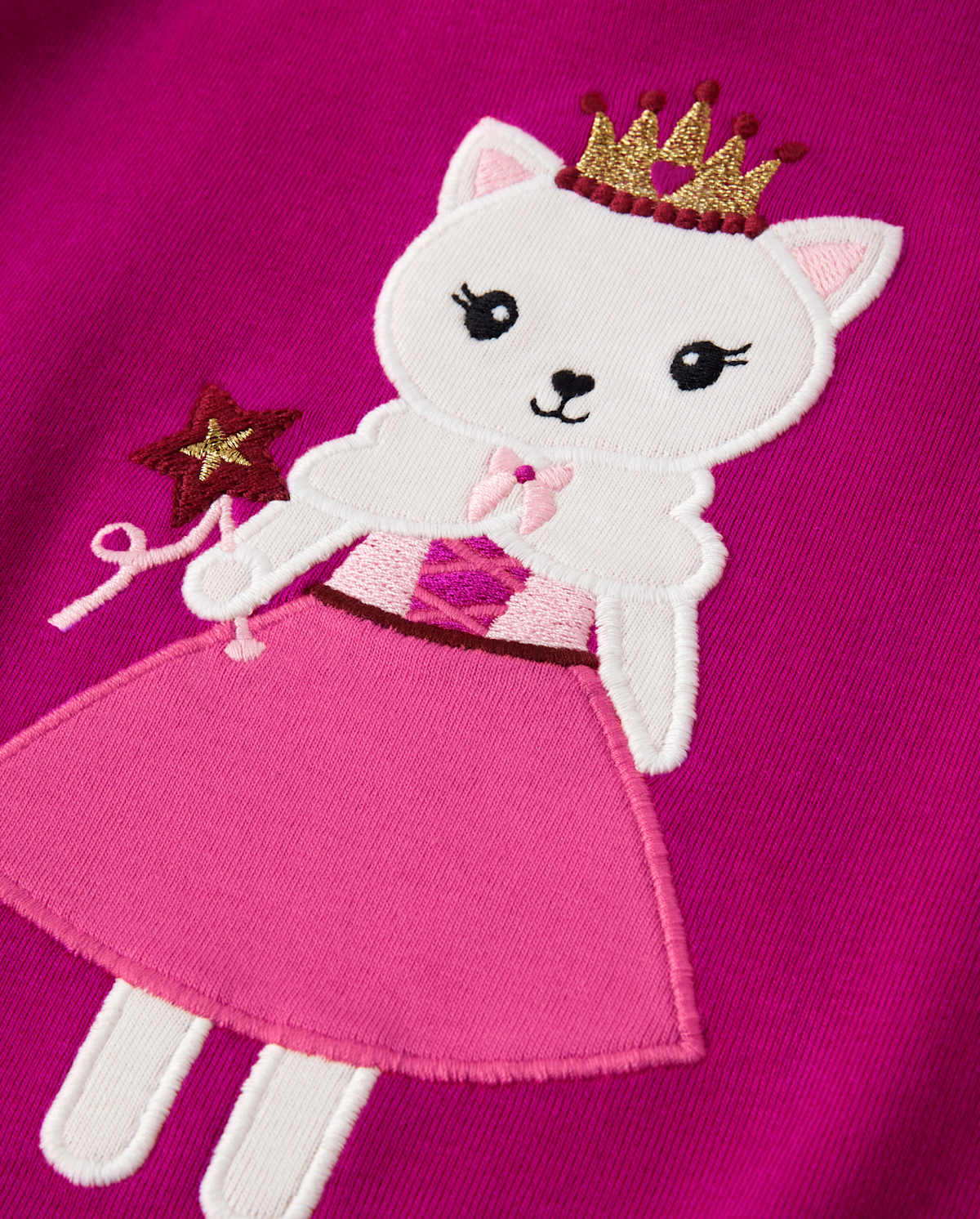 Детские топы Gymboree Girls Embroidered Cat Top - Royal Princess