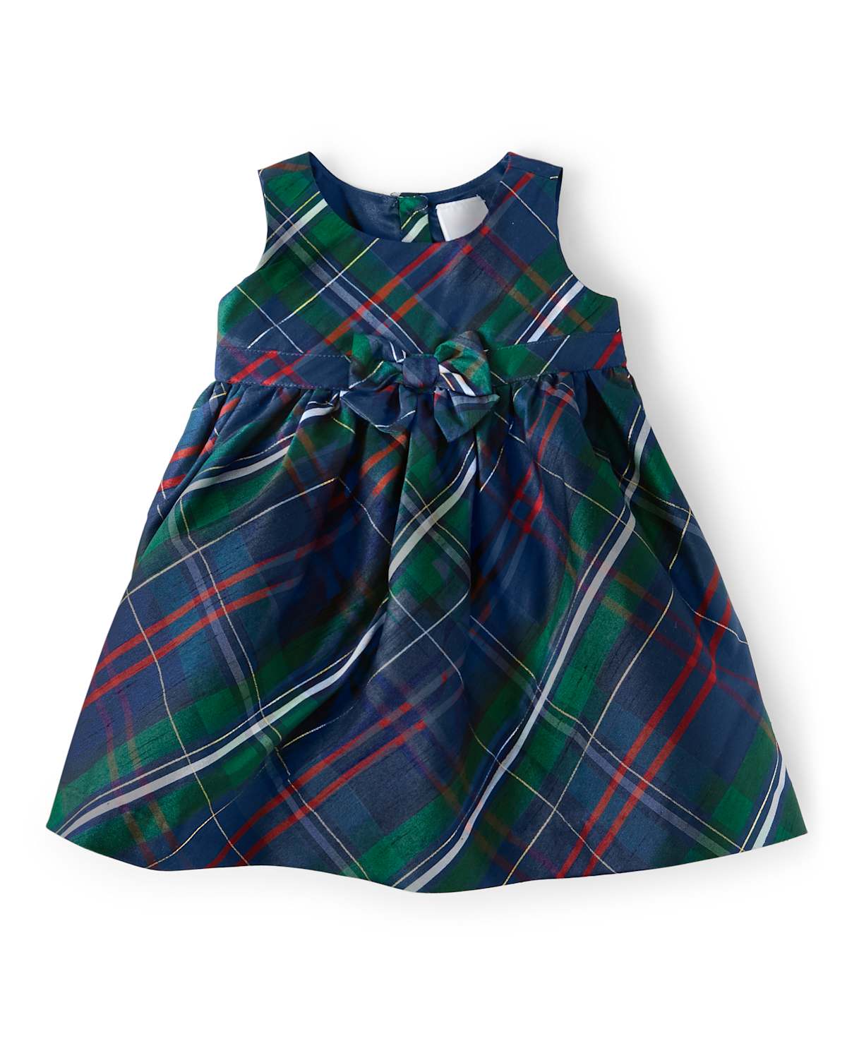 Детские платья Gymboree Baby Girls Plaid Bow Dress - Family Celebrations Green — фото 3