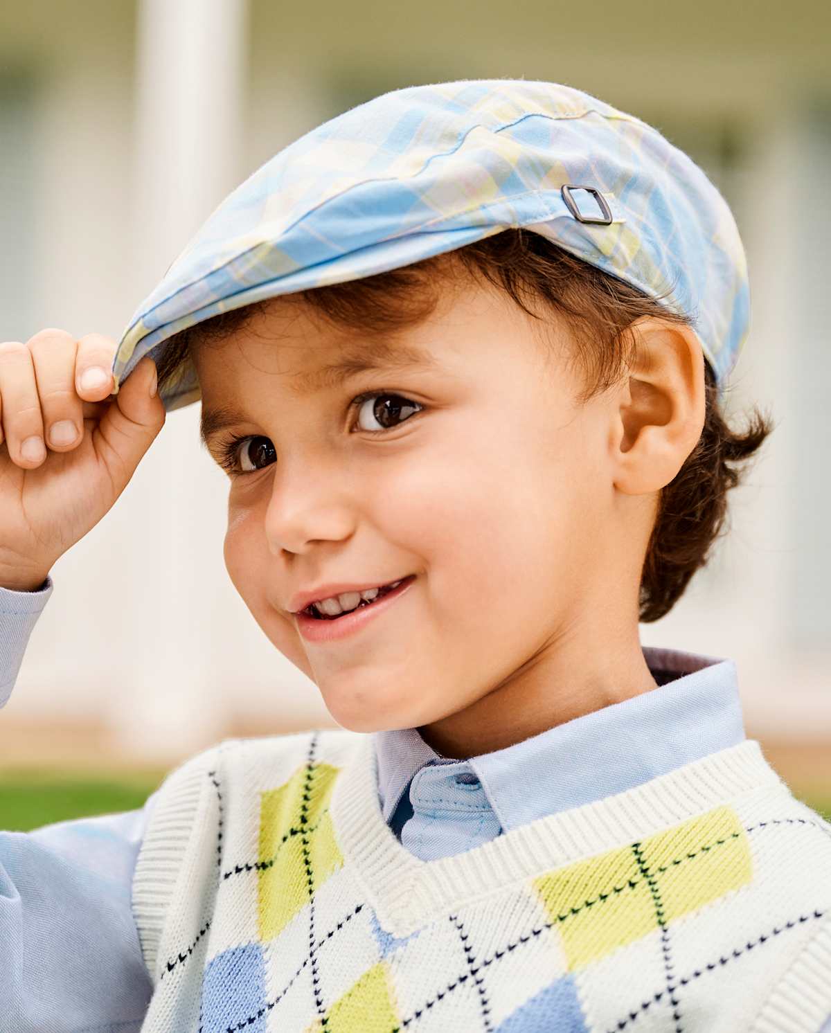 Детские головные уборы Gymboree Boys Plaid Newsboy Hat - Spring Celebrations — фото 2
