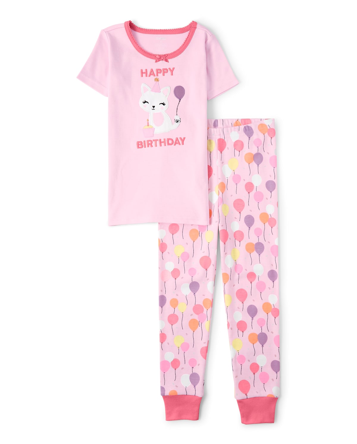 Детские пижамы Gymboree Girls Birthday Cat Snug Fit Cotton Pajamas - Gymmies