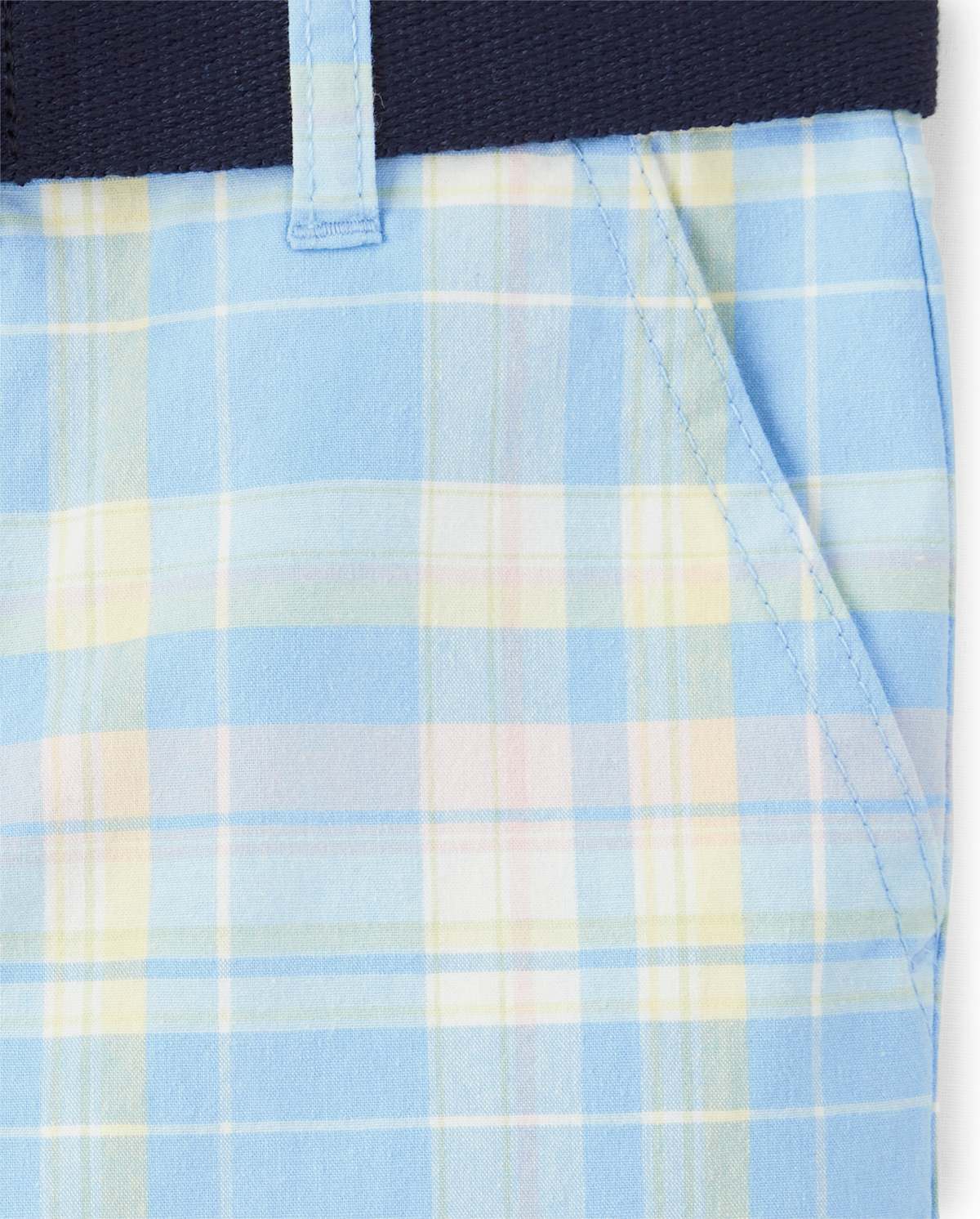 Детские шорты Gymboree Boys Belted Plaid Chino Shorts - Spring Celebrations — фото 2