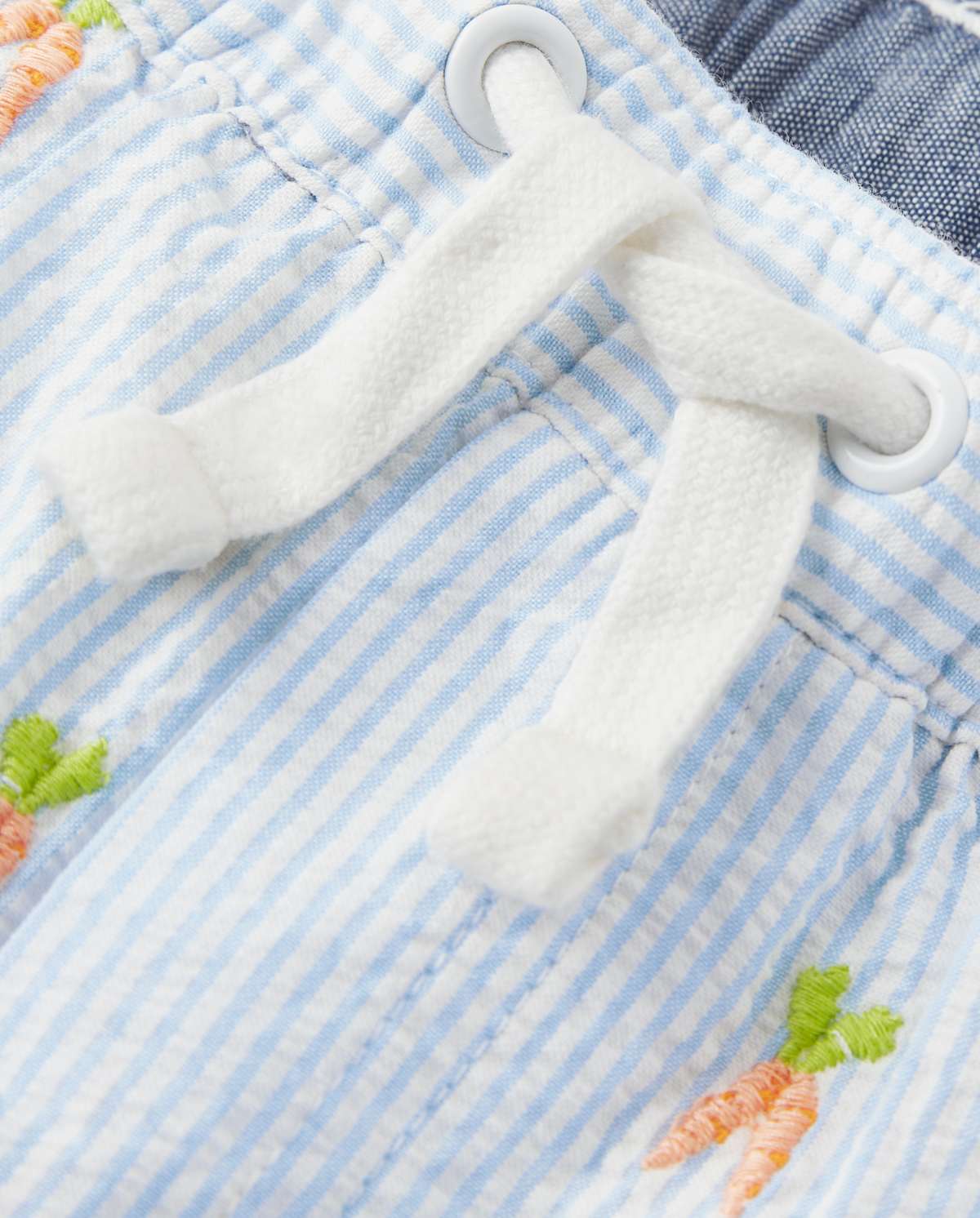 Детские шорты Gymboree Boys Carrot Seersucker Shorts - Spring Celebrations
