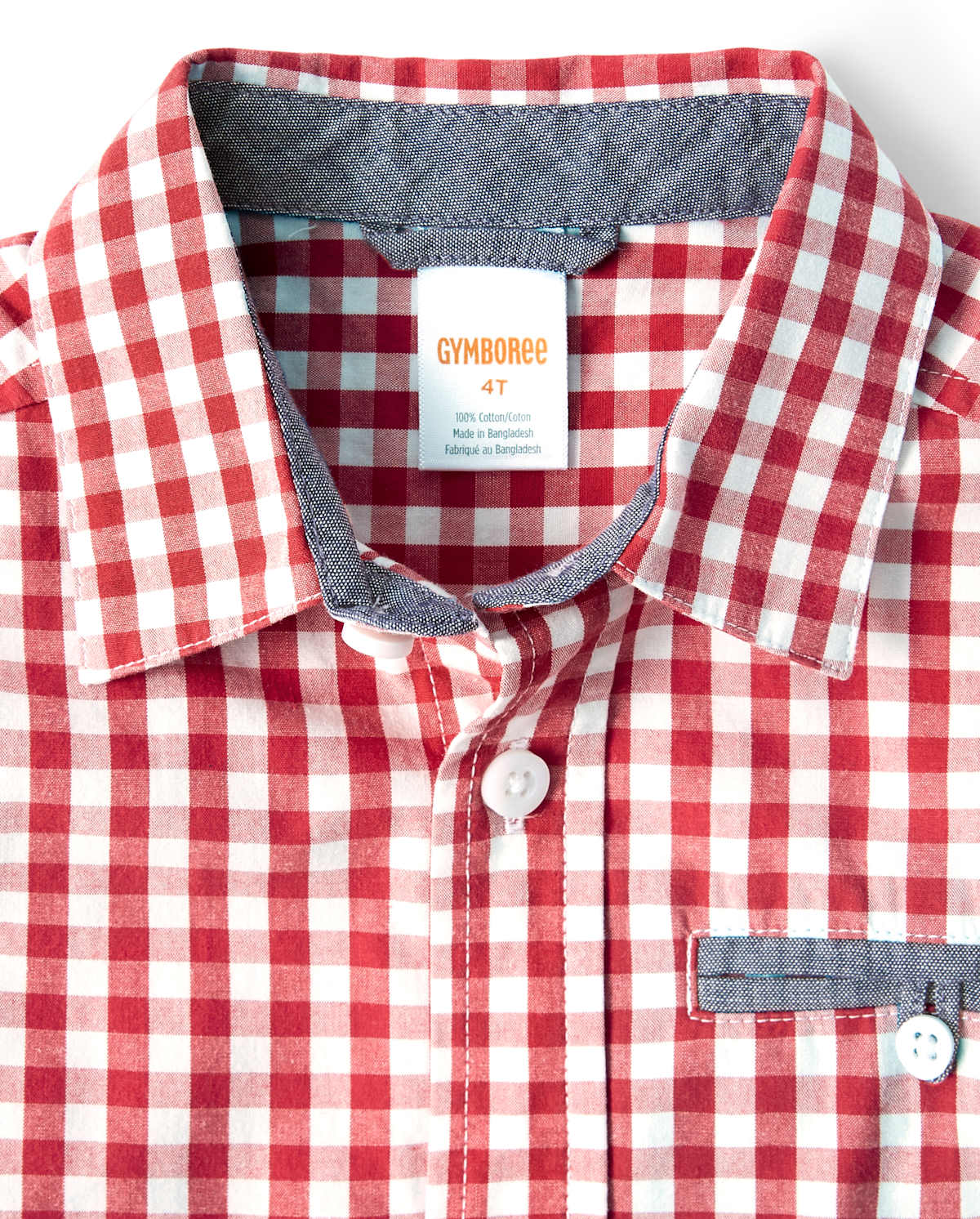 Детские рубашки Gymboree Boys Gingham Button Up Shirt - Farming Friends