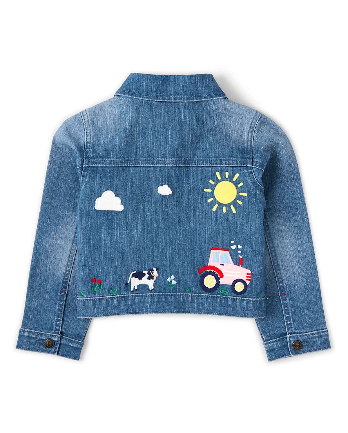 Детские куртки Gymboree Girls Embroidered Denim Jacket - Farming Friends