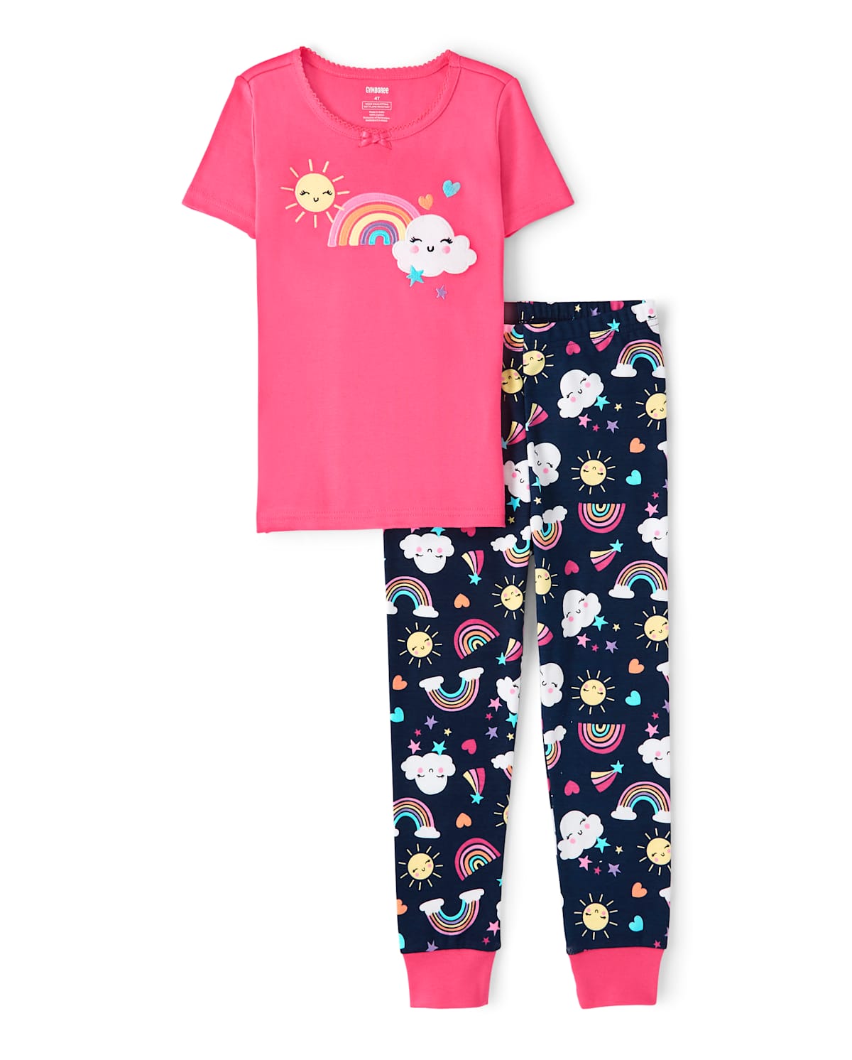 Детские пижамы Gymboree Girls Rainbow Snug Fit Cotton Pajamas - Gymmies