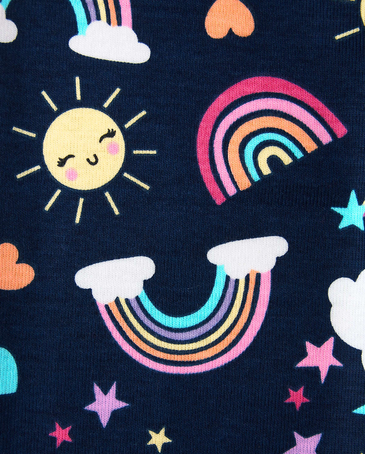 Детские пижамы Gymboree Girls Rainbow Snug Fit Cotton Pajamas - Gymmies — фото 4
